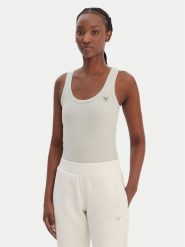 Guess Top V4YP06 K8RT2 Zielony Regular Fit. Zielone topy damskie Guess, xs, z aplikacjami, z wiskozy, bez kołnierzyka. Za 159.99 zł.