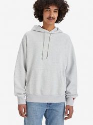 Levi's Bluza w kolorze jasnoszarym rozmiar: L. Szare bluzy z kapturem męskie Levi's, l, z bawełny. Za 146.28 zł.