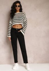 Czarne Jeansy Mom Fit High Waist Kasena. Czarne jeansy damskie Renee, z podwyższonym stanem. Za 89.99 zł.