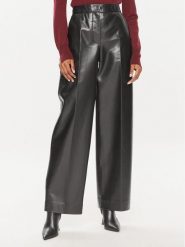 Calvin Klein Spodnie skórzane K20K207083 Czarny Straight Leg. Czarne spodnie materiałowe damskie CALVIN KLEIN, bez wzorów, z syntetyku. Za 899.99 zł.