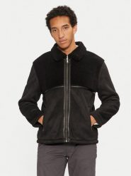 Brave Soul Kurtka z imitacji skóry MJK-SALTBLACK Czarny Regular Fit. Czarne kurtki męskie Brave Soul, l, bez wzorów, ze skóry, bez kaptura. Za 379.99 zł.