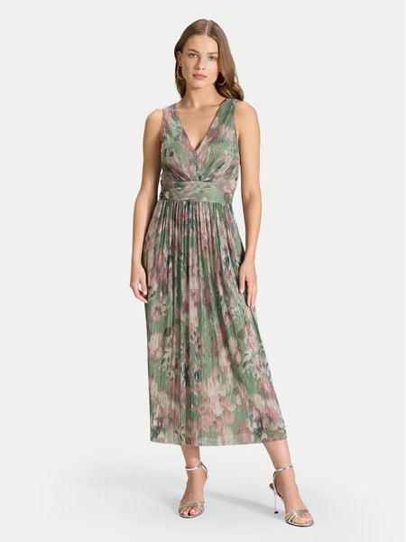 Swing Sukienka koktajlowa 5AK06100 Zielony Regular Fit. Zielone sukienki damskie Swing, bez wzorów, z syntetyku, wizytowe, bez kołnierzyka, bez ramiączek. Za 692.99 zł.