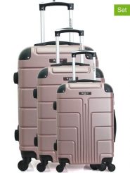 BlueStar 3-częściowy zestaw "Ottawa" w kolorze różowozłotym rozmiar: onesize. Różowe walizki Bluestar, bez wzorów, z materiału. Za 565.99 zł.