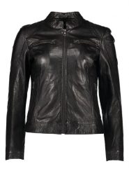 Bugatti Skórzana kurtka w kolorze czarnym rozmiar: 40. Czarne kurtki damskie Bugatti, bez wzorów, ze skóry, bez kaptura. Za 717.99 zł.