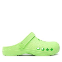 Klapki Dry Walker. Zielone klapki damskie Dry Walker, bez wzorów, bez obcasa. Za 49.99 zł.