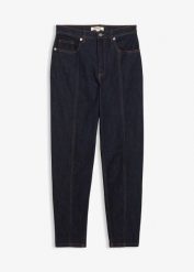 Dżinsy Mom, high waist, ze stretchem. Szare jeansy damskie bonprix, z podwyższonym stanem. Za 129.99 zł.