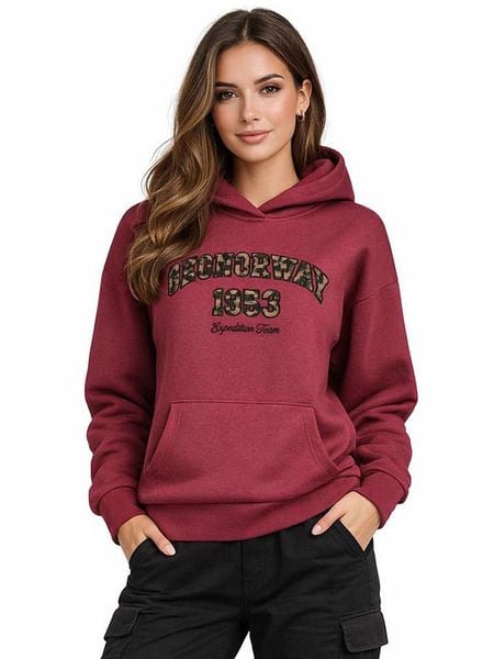 Geographical Norway Bluza "Gaphir" w kolorze bordowym rozmiar: XXL. Czerwone bluzy z kapturem damskie Geographical Norway, xxl, z bawełny. Za 118.56 zł.
