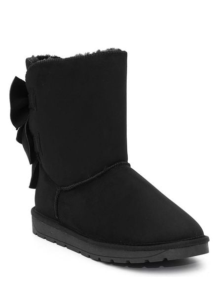 ISLAND BOOT Botki zimowe "Bowie" w kolorze czarnym rozmiar: 38. Czarne botki damskie Island Boot, na zimę, z materiału, bez obcasa, bez zapięcia. Za 165.99 zł.