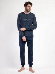 Antonio Miro Piżama "Antonio Miro" w kolorze granatowym rozmiar: L. Niebieskie piżamy męskie antonio miró, l, bez wzorów, bez ramiączek. Za 165.99 zł.