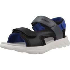 Sandały GEOX J SANDAL AIRADYUM BO Czarny. Czarne sandały męskie Geox, z syntetyku, bez zapięcia. Za 215.99 zł.