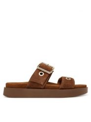 Inuikii Klapki Tilda Buckle 1004.003.0631 Brązowy ciemny. Brązowe klapki damskie Inuikii, bez wzorów, ze skóry, bez obcasa. Za 899.99 zł.