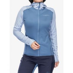 Bluza z kapturem damska La Sportiva Upendo Hoody. Niebieskie bluzy z kapturem damskie La Sportiva, na zimę, s. Za 455.99 zł.