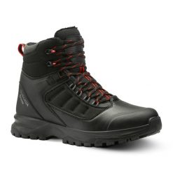 Buty turystyczne męskie Quechua SH500 mountain Mid wodoodporne. Czarne buty trekkingowe męskie QUECHUA, na zimę, bez zapięcia, trekkingowe. Za 349.99 zł.