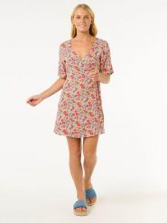 Rip Curl Sukienka "Las Dalias Ditsy" ze wzorem rozmiar: M. Sukienki damskie Rip Curl, na co dzień, m, bez wzorów, z wiskozy, bez kołnierzyka, bez ramiączek, mini, kopertowe. Za 135.49 zł.