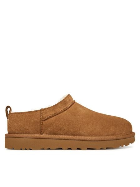 Ugg Śniegowce W Classic Micro 1173891 Brązowy. Brązowe śniegowce damskie Ugg, ze skóry. Za 649.99 zł.
