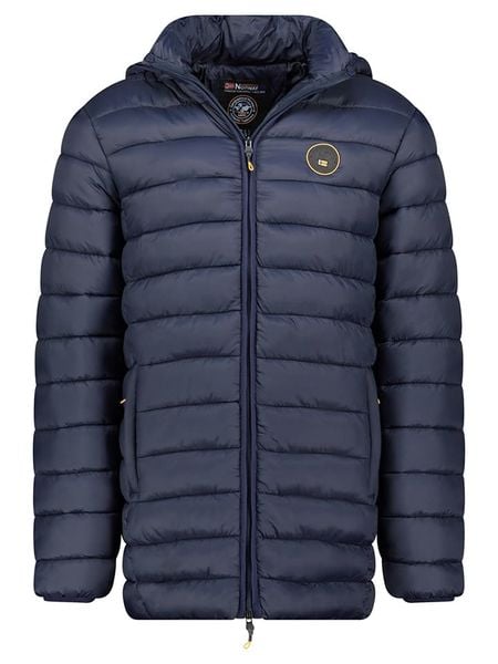 Geographical Norway Płaszcz pikowany "Amigomap" w kolorze granatowym rozmiar: XL. Niebieskie płaszcze męskie Geographical Norway, xl, bez wzorów. Za 156.98 zł.