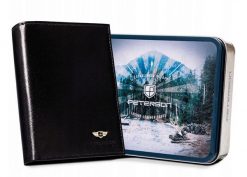 Portfel skórzany Peterson [DH] PTN 317-P czarny. Czarne portfele męskie Peterson, bez wzorów, ze skóry. Za 100.99 zł.