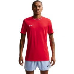 Koszulka męska Nike Dri-Fit Park 26 SS Top. Czerwone t-shirty sportowe męskie Nike, m, z poliesteru, bez ramiączek, do piłki nożnej, dri-fit (nike). Za 66.99 zł.