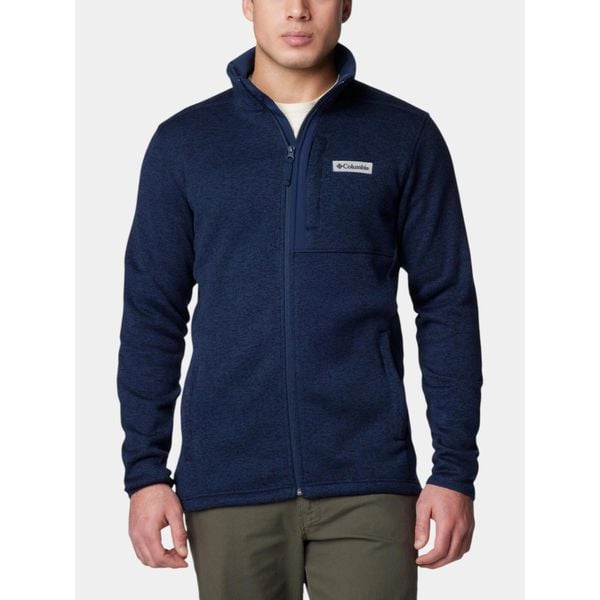 Bluza Polarowa Męska Columbia Sweater Weather. Niebieskie bluzy bez kaptura męskie Columbia, bez wzorów, z polaru, sportowe, bez kołnierzyka, bez ramiączek. Za 407.10 zł.