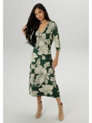 Aniston Sukienka w kolorze jasnozielono-zielonym rozmiar: 40. Zielone sukienki damskie Aniston, bez wzorów, bez kołnierzyka, bez ramiączek, midi. Za 82.64 zł.