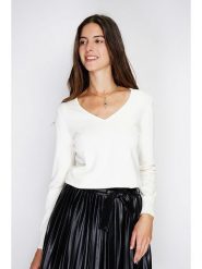 William de Faye Sweter w kolorze białym rozmiar: 40. Białe swetry klasyczne damskie William De Faye, z kaszmiru, bez kołnierzyka. Za 152.98 zł.