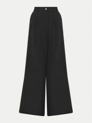 Guess Spodnie palazzo W5GB02 WH9Y2 Czarny Wide Leg. Czarne spodnie materiałowe damskie Guess, z aplikacjami, z materiału. Za 299.99 zł.