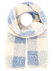 Zwillingsherz Szal "Karo & Teddy" w kolorze kremowo-błękitnym - 180 x 60 cm rozmiar: onesize. Brązowe szaliki i kominy damskie Zwillingsherz, bez wzorów, z materiału. Za 82.99 zł.