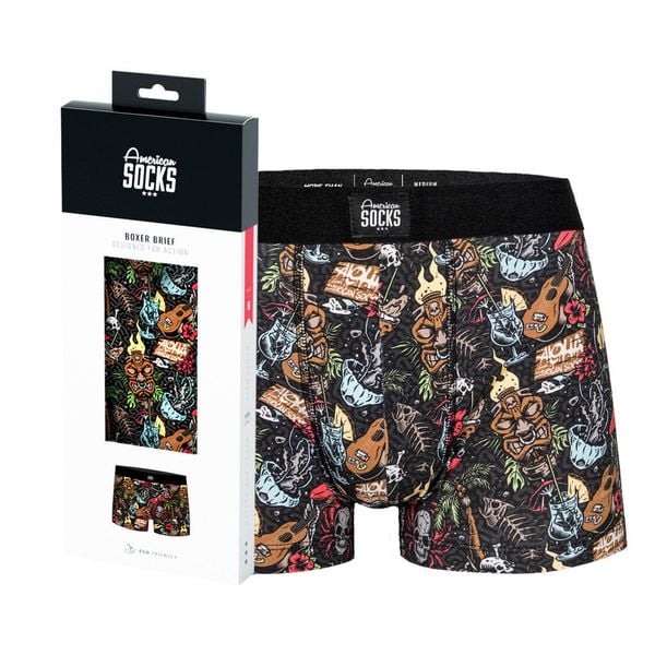 Bokserki American Socks Aloha. Czarne bokserki męskie AMERICAN SOCKS, bez wzorów. Za 106.50 zł.