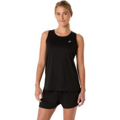 Damski tank top Asics Core. Czarne topy sportowe damskie Asics, xl, bez wzorów, z materiału, bez ramiączek. Za 155.00 zł.