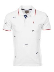 Peak Mountain Koszulka polo "Clamar" w kolorze białym rozmiar: XXL. Białe koszulki polo męskie Peak Mountain, xxl, bez wzorów, z bawełny, bez ramiączek. Za 100.99 zł.