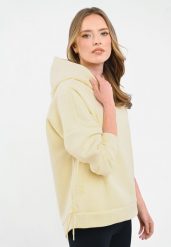 Bluza oversize z kapturem B-SIGI. Żółte bluzy z kapturem damskie Volcano, s, z dzianiny. Za 159.99 zł.