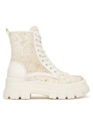 Buffalo Trapery 1622695 Biały. Białe trapery damskie Buffalo, z materiału, bez obcasa. Za 599.99 zł.