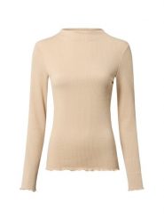 Opus koszulka z długim rękawem - Somanzi Kobiety beżowy, 42. Brązowe t-shirty damskie Opus, bez wzorów, z syntetyku, bez kołnierzyka. Za 139.95 zł.