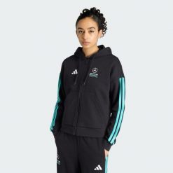 Bluza Z Kapturem Mercedes - Amg Petronas Formula 1 Team Dna Full Zip. Czarne bluzy z kapturem damskie Adidas, xs. Za 279.00 zł.