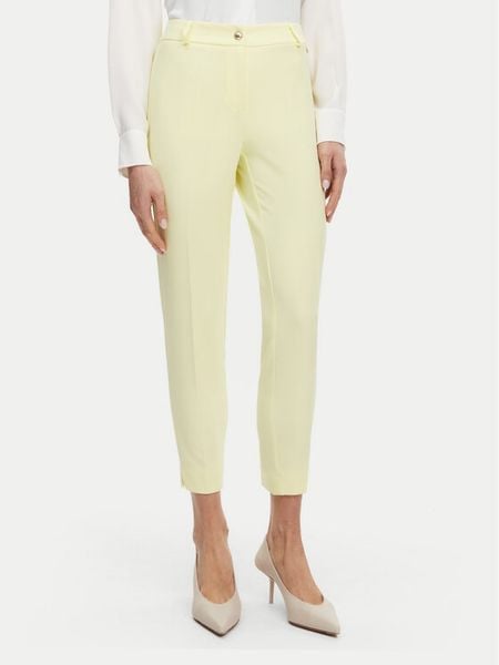 Maryley Spodnie materiałowe 25EB52Z/M24/43LL Żółty Regular Fit. Żółte spodnie materiałowe damskie Maryley, bez wzorów, z materiału. Za 109.99 zł.