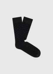 Skarpety w kropki. Czarne skarpetki męskie Pako Lorente, bez wzorów, z bawełny. Za 39.99 zł.