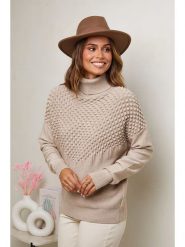 Soft Cashmere Golf w kolorze beżowym rozmiar: 38/40. Brązowe golfy damskie Soft Cashmere, bez wzorów, bez ramiączek. Za 115.49 zł.
