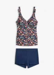 Tankini z regulowanymi ramiączkami (2 części). Niebieskie bikini damskie bonprix, bez wzorów. Za 127.99 zł.
