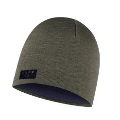 Czapka jesienno zimowa z opaską z polaru. Zielone czapki męskie Buff, na zimę, bez wzorów, z polaru, sportowe. Za 85.99 zł.
