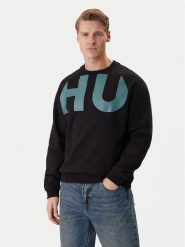 HUGO Bluza Nalfcrew 50552496 Czarny Loose Fit. Czarne bluzy bez kaptura męskie Hugo, l, z bawełny. Za 499.99 zł.