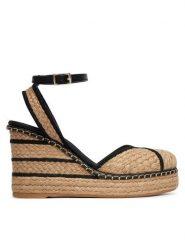 Castañer Sandały Charmie/8ED/295 26155 Beżowy. Brązowe sandały damskie Castañer, bez wzorów, z materiału, bez obcasa, na słupku. Za 1,589.00 zł.