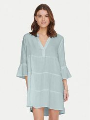 ONLY Sukienka letnia Thyra 15267999 Zielony Regular Fit. Zielone sukienki damskie Only, na lato, xs, bez wzorów, z bawełny, bez kołnierzyka, bez ramiączek. Za 139.99 zł.