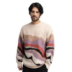 Męski sweter oversize z dzianiny Siroko Burano Transformation. Swetry męskie SIROKO, l, bez wzorów, z dzianiny, bez kołnierzyka. Za 211.00 zł.
