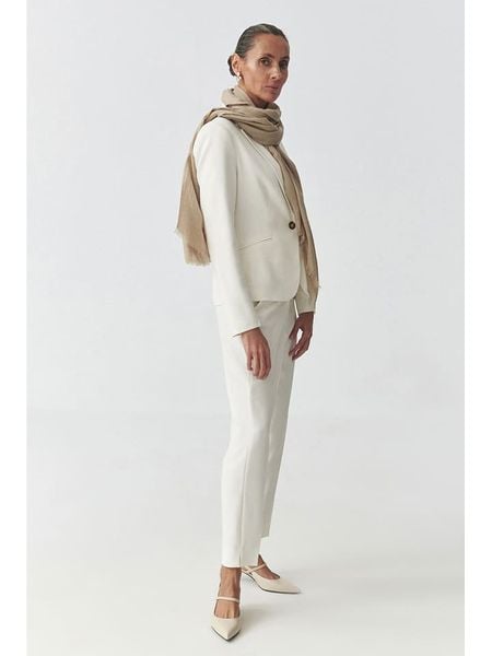 TATUUM Spodnie w kolorze kremowym rozmiar: 36. Brązowe spodnie materiałowe damskie Tatuum, bez wzorów, z materiału, z podwyższonym stanem. Za 147.91 zł.