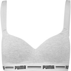 Stanik damski sportowy Puma Padded Top 1P Hang. Szare biustonosze sportowe damskie Puma, xl, bez wzorów, bez ramiączek. Za 95.00 zł.