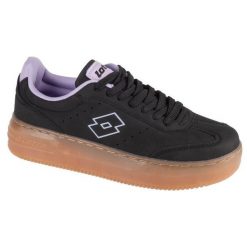 Buty Sportowe Lotto Iskar na Platformie Pf Rb 2400282W-1147 czarne. Czarne buty sportowe na co dzień damskie bez wzorów, z gumy. Za 195.45 zł.