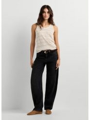 Pepe Jeans Top "Coral" w kolorze kremowym rozmiar: S. Brązowe topy damskie Pepe Jeans, s, bez wzorów, z jeansu, bez kołnierzyka. Za 74.46 zł.