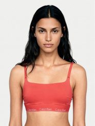 Calvin Klein Swimwear Góra od bikini LV00Q61130 Różowy. Czerwone bikini damskie Calvin Klein Swimwear, bez wzorów. Za 249.99 zł.