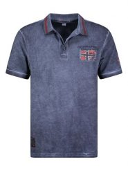 Geographical Norway Koszulka polo "Kotz" w kolorze niebieskim rozmiar: L. Niebieskie koszulki polo męskie Geographical Norway, l, bez wzorów, z bawełny, bez ramiączek. Za 91.56 zł.