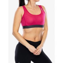 Biustonosz termoaktywny Sensor Merino Active Bra. Fioletowe biustonosze sportowe damskie Sensor, bez wzorów. Za 125.99 zł.